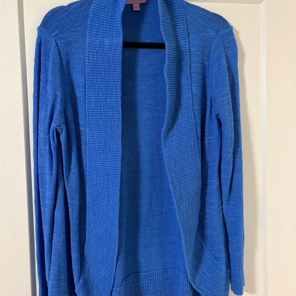 Lilly Pulitzer Amalie Blue Cardigan Sweater Large